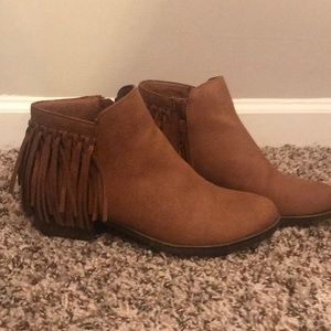Fringe booties